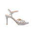 Sandali gioiello argento glitterati da donna con tacco a spillo 8 cm Lora Ferres, Donna, SKU w042000800, Immagine 0